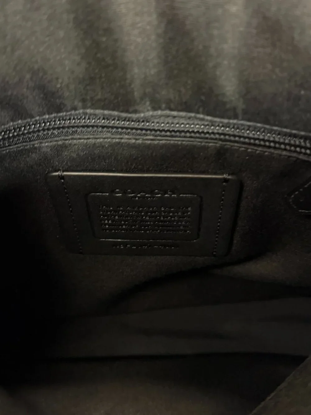 COACH Houston Leather Messenger Bag Black
